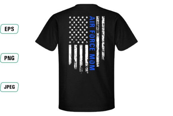Air Force Mom T Shirt Design: Patriotic Vector Art