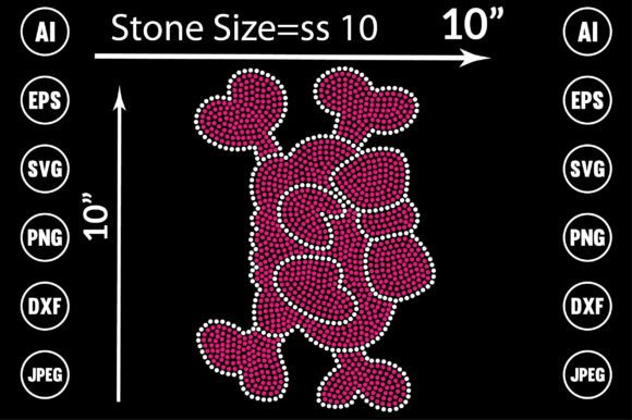 Cartoon Rhinestone Templet Design: Sparkle for Your Brand