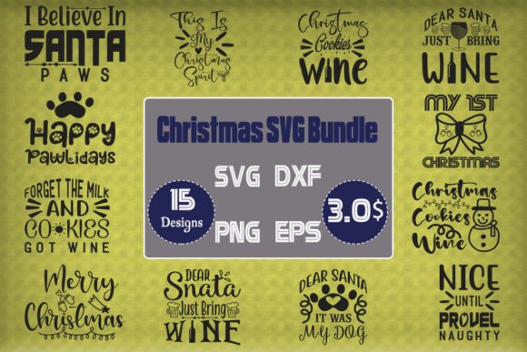 Christmas 2 SVG Design Bundle: 15 Festive Designs for Crafters