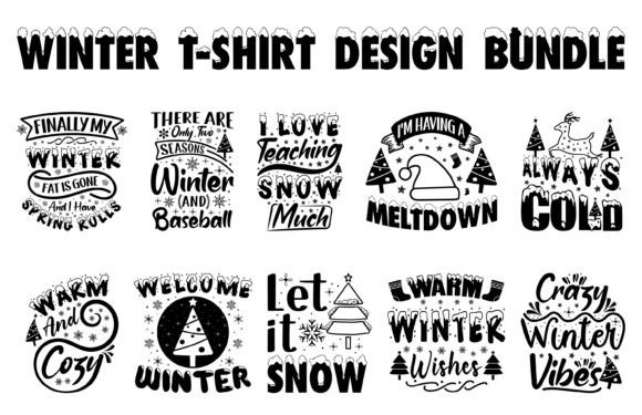 Cozy Creativity: Unpacking the Winter T-shirt Design Bundle