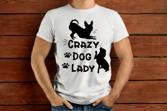 Crazy Dog Lady Creative T-Shirt Design: A Complete Brand Asset