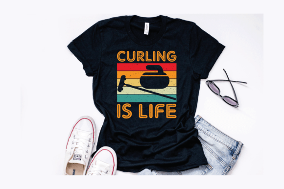 Curling Athlete Essential Design: A Dynamic Asset for Creative Projects