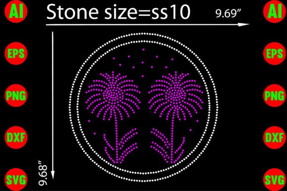 Flowers Rhinestone Templates Design: Instant Sparkle for Your Projects