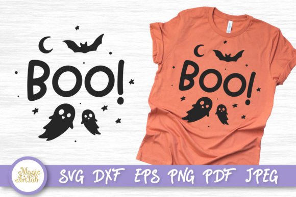 Halloween Ghost Cut File: Spooky Boo SVG for Your Crafts