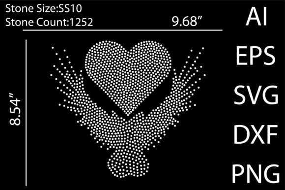 Sparkling Creativity: The Love Wings Rhinestone Templates Design